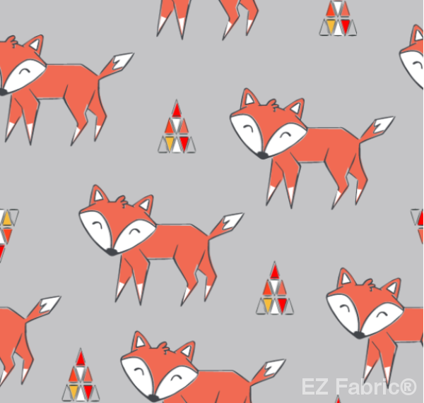 Tokala Grey Print Minky By EZ Fabric 