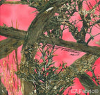 True Timber pink minky fabric, swatch