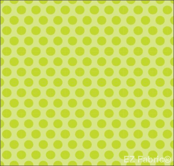 Two Tone Dot green polka dot minky fabric, swatch