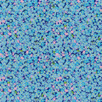 Forget Me Not Packed blue and pink floral minky fabric, swatch