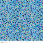 Forget Me Not Packed minky fabric, close-up of blooms