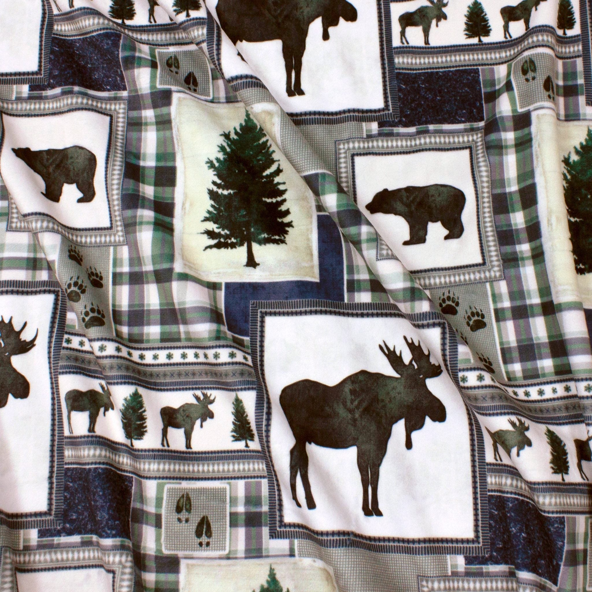 Timberland Vignettes minky fabric, bolt
