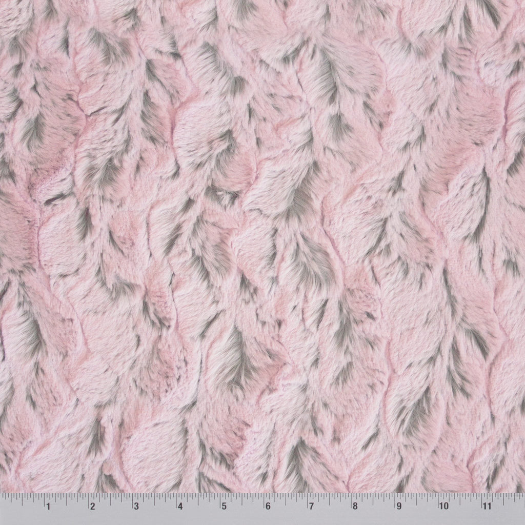 Frosted Bella snuggle minky fabric, tip-dyed close-up