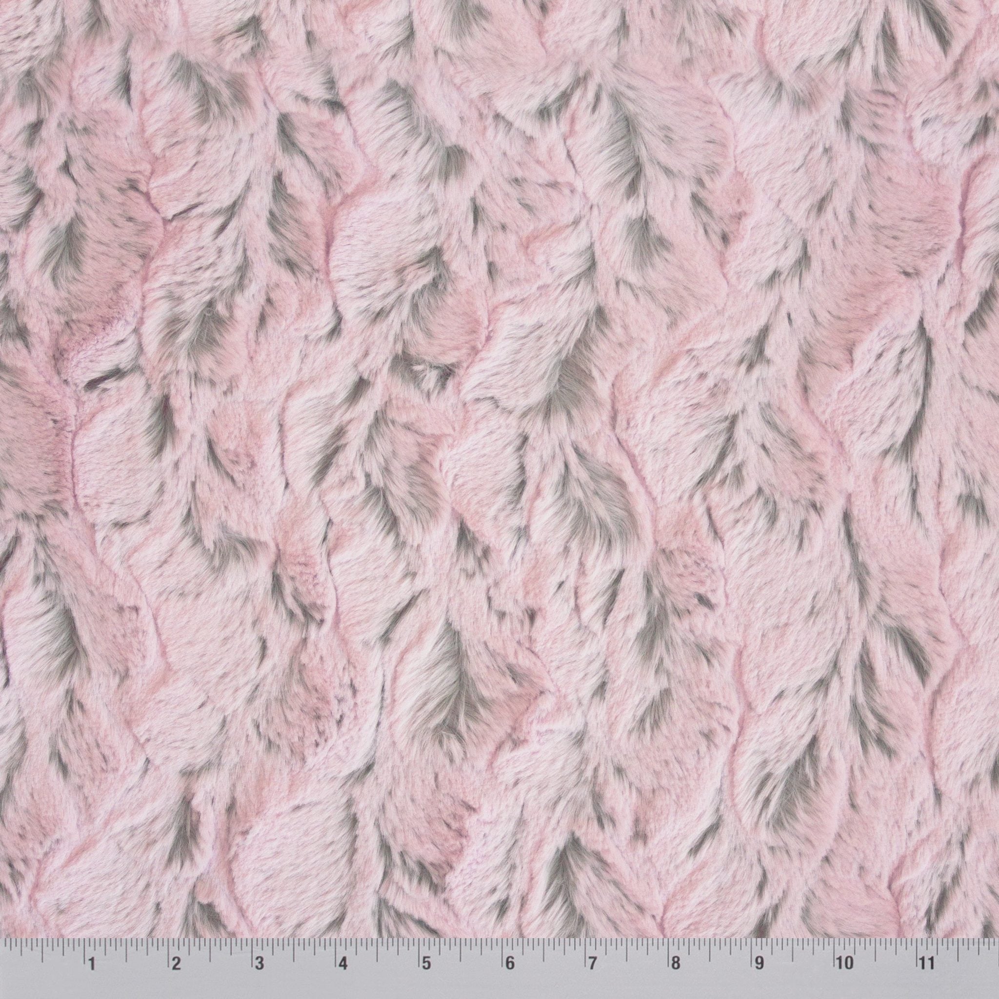 Frosted Bella snuggle minky fabric, tip-dyed close-up