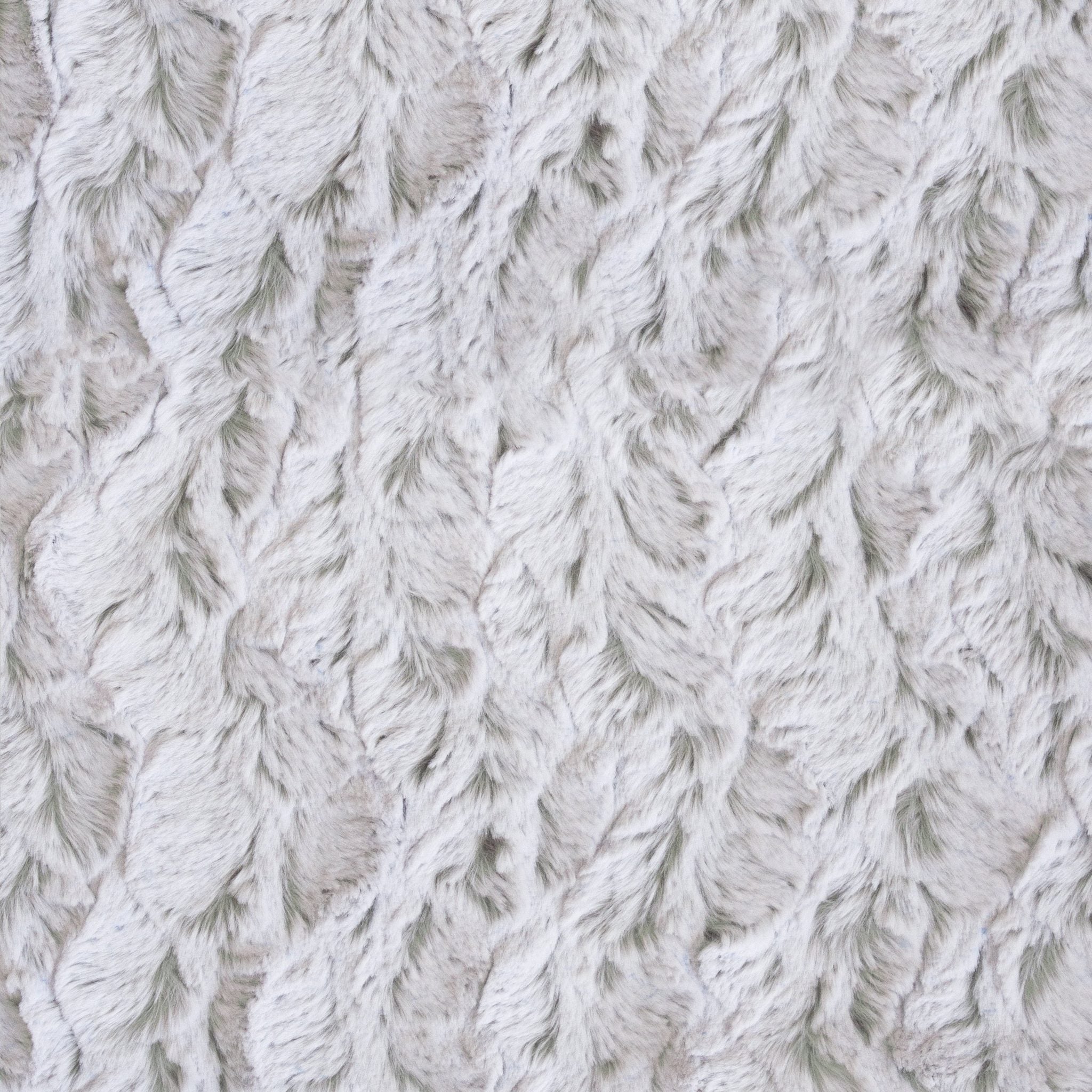 Frosted Bella snuggle minky fabric, folded drape