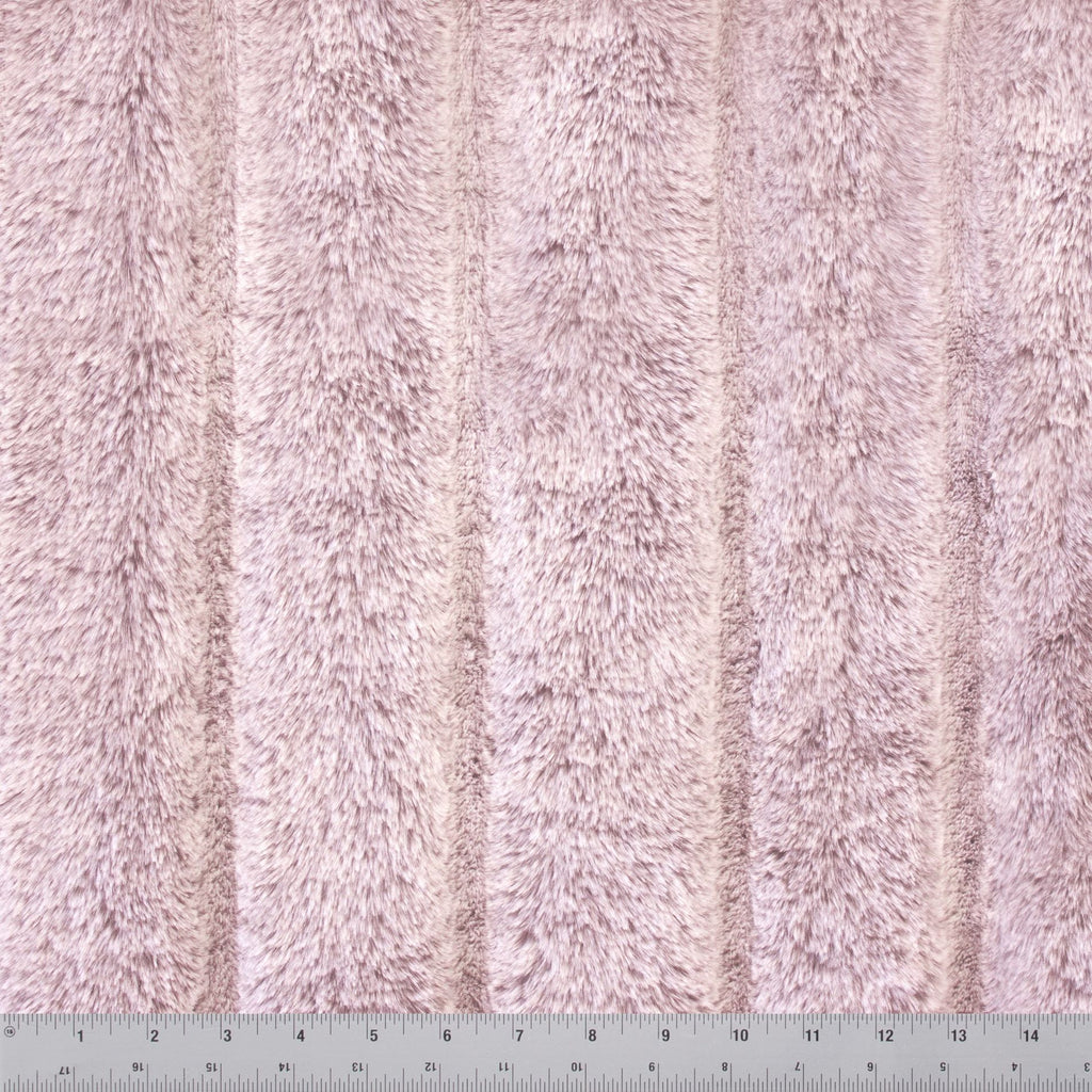 Frosted Koala snuggle minky fabric, channeled embossing close-up