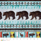 Wandering Bear minky fabric, close-up of pile