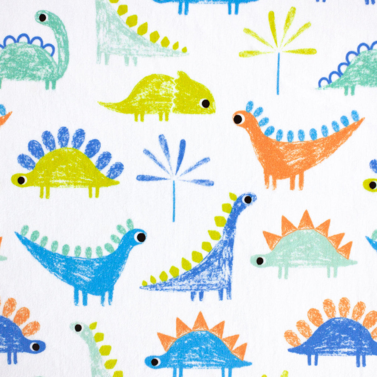 Cotton Fabric, Mint Dinosaur Fabric, Dino Animal Modern Nursery