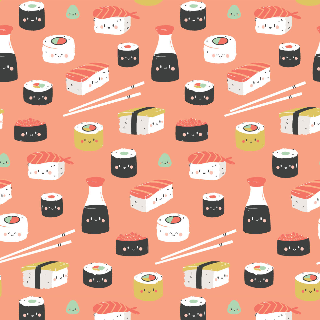 Sushi-Mania - EZ Fabric Minky Print – Touch Textiles by EZ Fabric