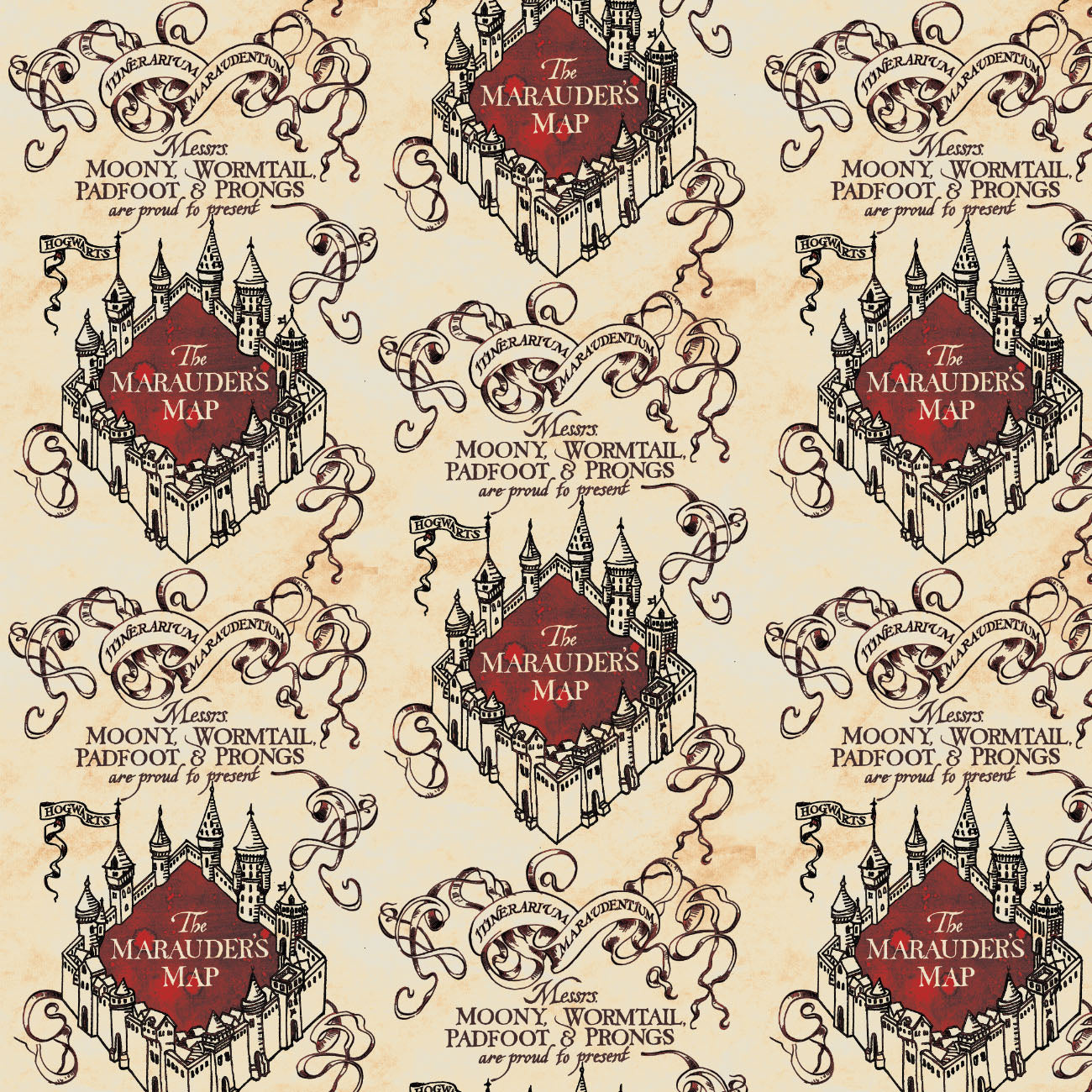Harry Potter - Marauder's Map - EZ Fabric Minky Print – Touch