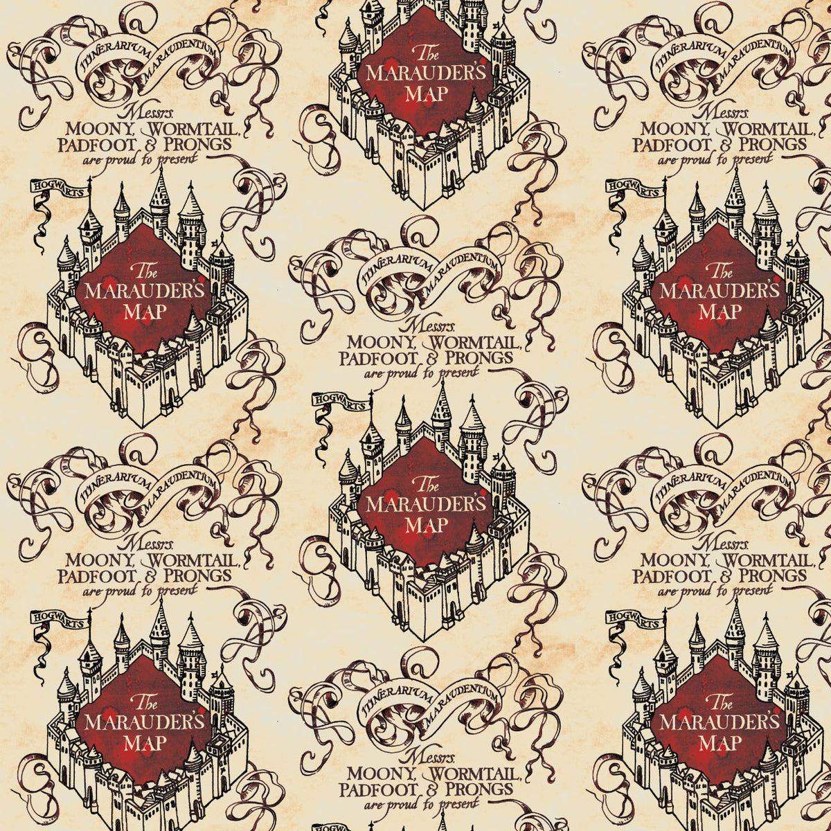 Harry Potter - Marauder's Map - EZ Fabric Minky Print harry-potter-marauder-s-map-ez-fabric-minky-print