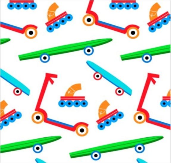 WHEELS GO ROUND PRINT ON MINKY FABRIC BY EZ FABRIC