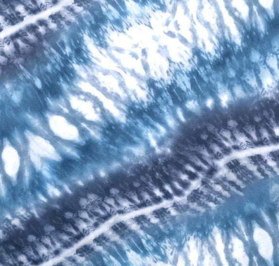 Zippor Blue Print on Minky Fabric by EZ Fabric