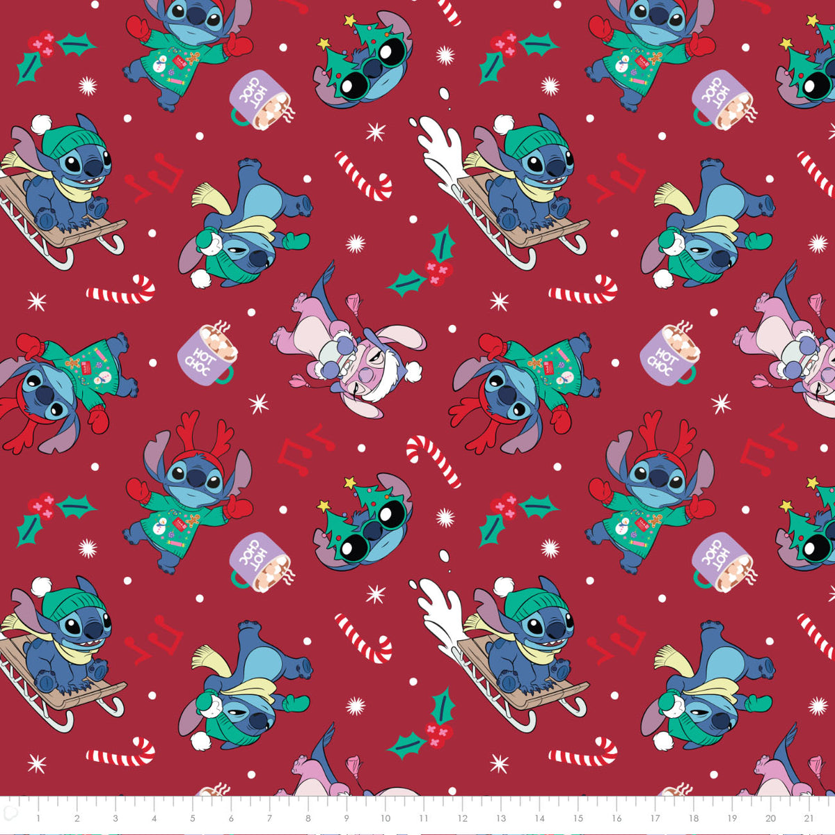 Disney - Stitch Holiday Toss - Character Winter Holiday IV Collection - EZ  Fabric Minky Print – Touch Textiles by EZ Fabric