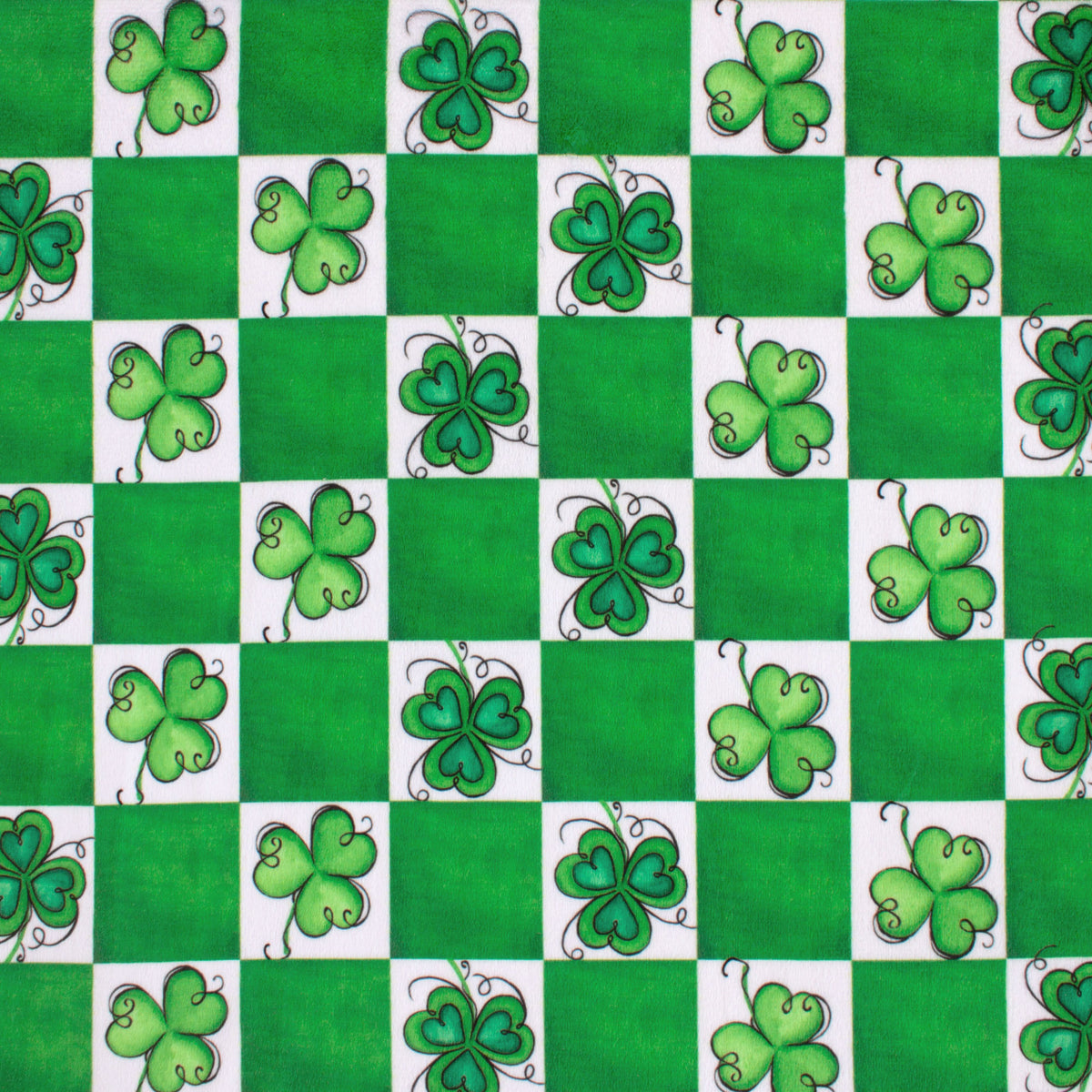 Twirly Shamrocks Check