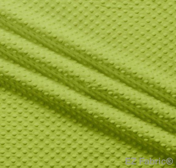 Silky Minky Dot Apple Green by EZ Fabric