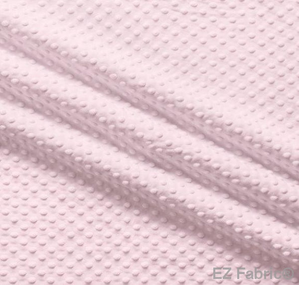 Silky Minky Dot Blush Pink by EZ Fabric