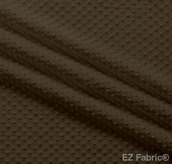 Silky Minky Dot Brown by EZ Fabric