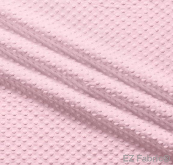 Silky Minky Dot Candy Pink by EZ Fabric