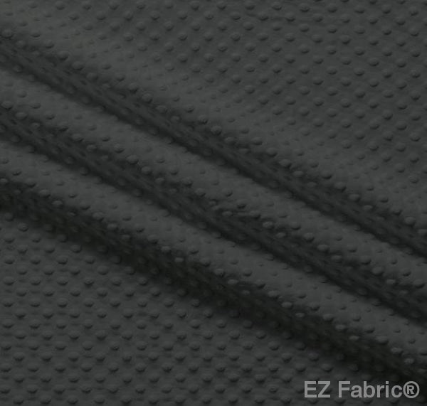 Silky Minky Dot Charcoal by EZ Fabric