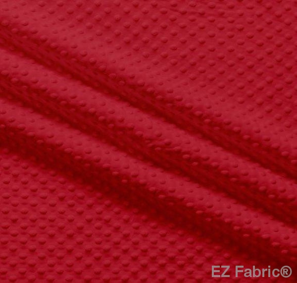 Silky Minky Dot Cherry by EZ Fabric