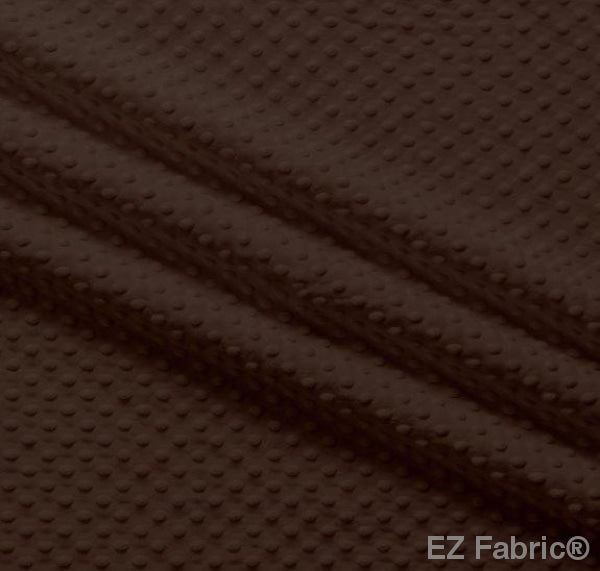 Silky Minky Dot Chocolate by EZ Fabric