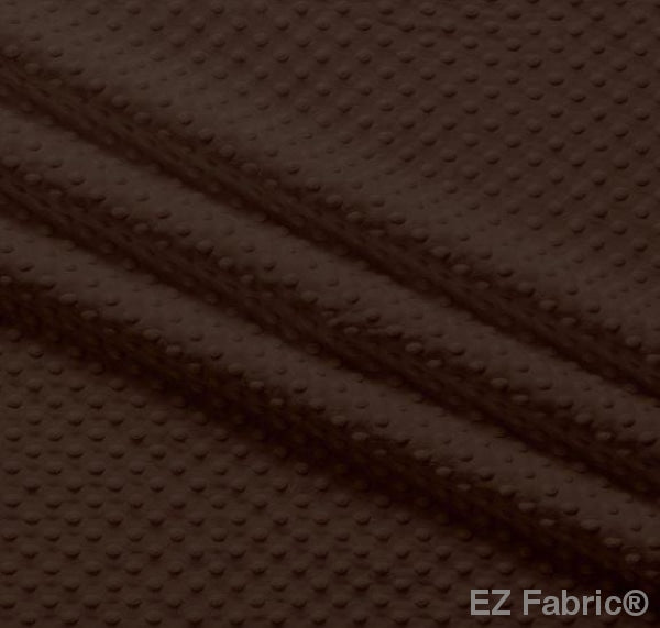 Silky Minky Dot Chocolate by EZ Fabric
