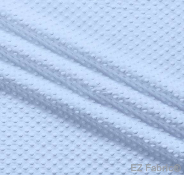 Silky Minky Dot Light Blue by EZ Fabric