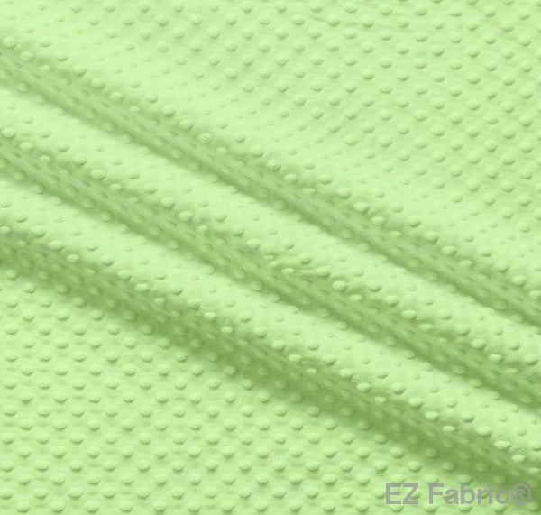 Silky Minky Dot Lime by EZ Fabric