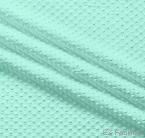 Silky Minky Dot Mint  by EZ Fabric