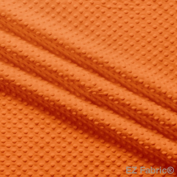 Silky Minky Dot Fabric Orange Solid Smooth
