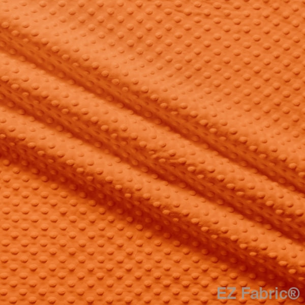 Silky Minky Dot Fabric Orange Solid Smooth