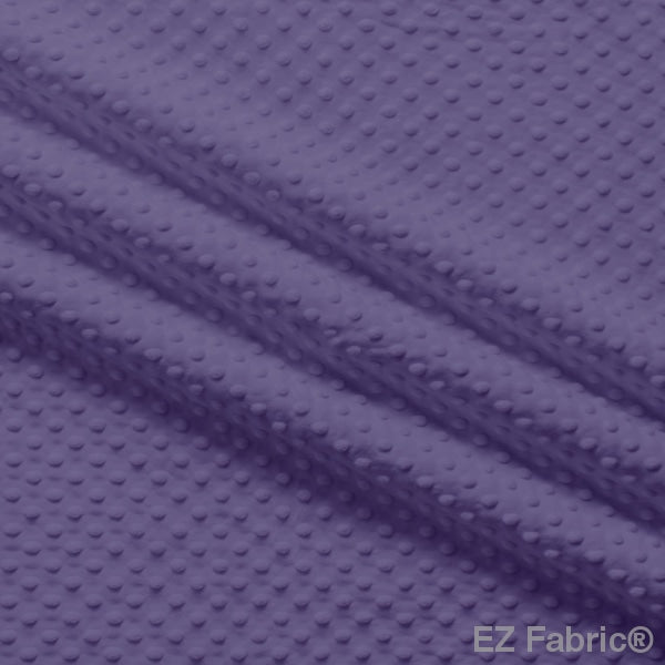 Silky Minky Dot Fabric Purple Solid Smooth
