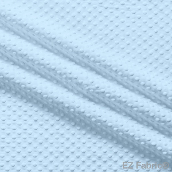 Silky Minky Dot Fabric Sky Blue Solid Smooth