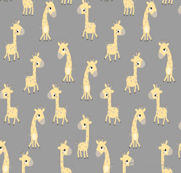 Bashful Giraffe Gray Minky By EZ Fabric 