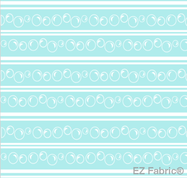 Bubbles of Fun Mint Minky By EZ Fabric 