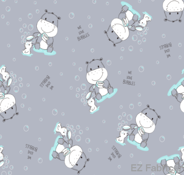Scrub A Duck Gray Minky By EZ Fabric 