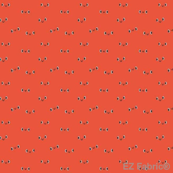 Googly Eyes Flame on Minky Smooth by EZ Fabric