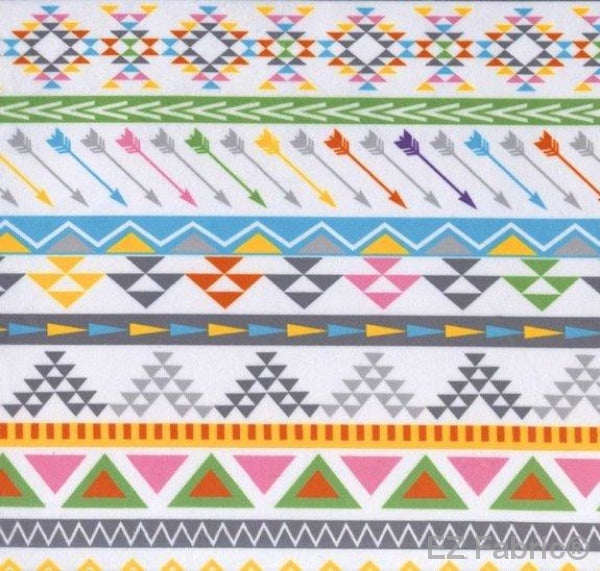 Peruvian Stripe Print on Minky Fabric by EZ Fabric 