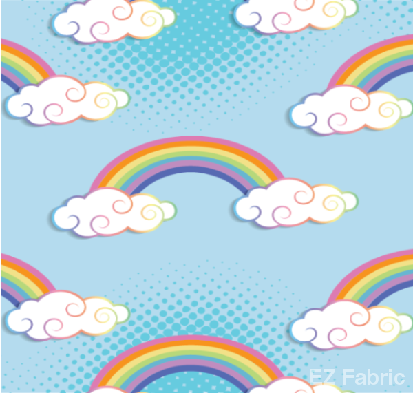 Rainbow Magic Print on Minky Fabric by EZ Fabric 