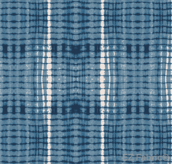 Nia Denim Mudcloth Print on Minky Fabric by EZ Fabric
