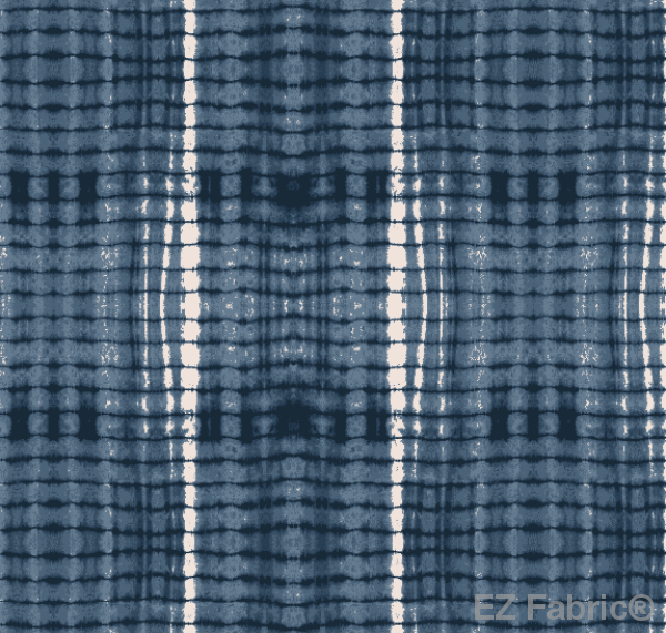 Nia Navy Mudcloth Print on Minky Fabric by EZ Fabric
