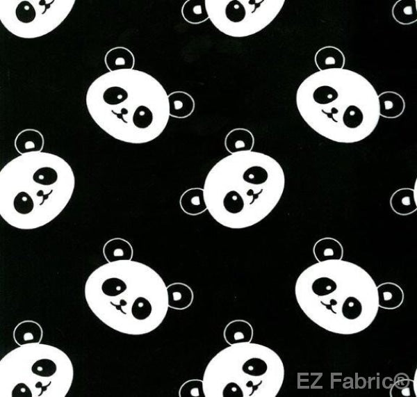 EZ Pandas Black on Minky Fabric by EZ Fabric