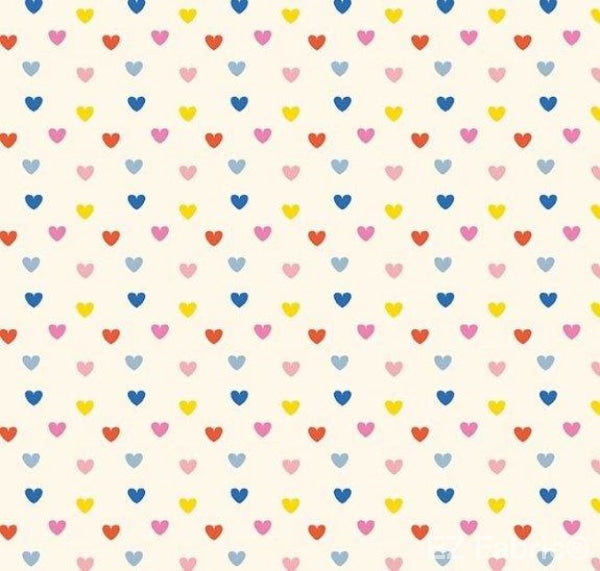 Raining Hearts on Minky Fabric by EZ Fabric