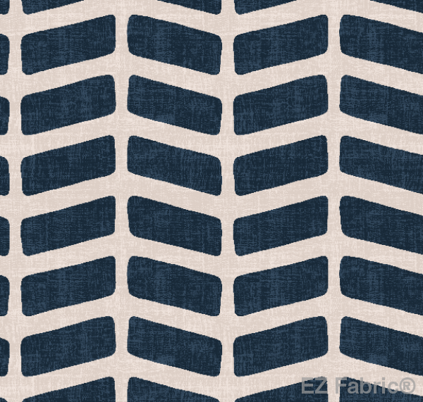 Sade Blue Mud Cloth Print on Minky Fabric by EZ Fabric