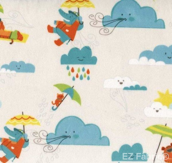 Sunny Day Print on Minky Fabric by EZ Fabric