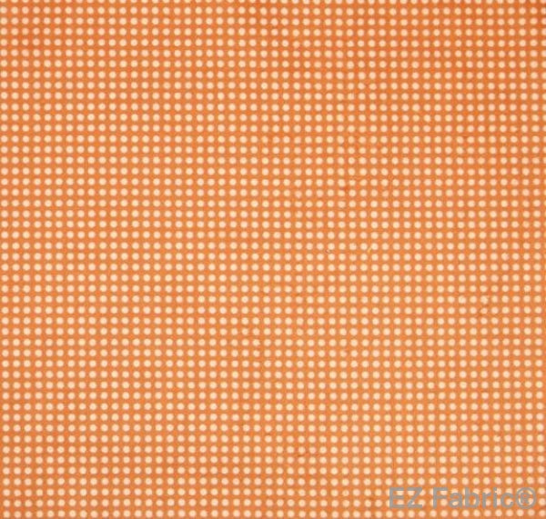 Swiss Dot Orange Print Minky By EZ Fabric 