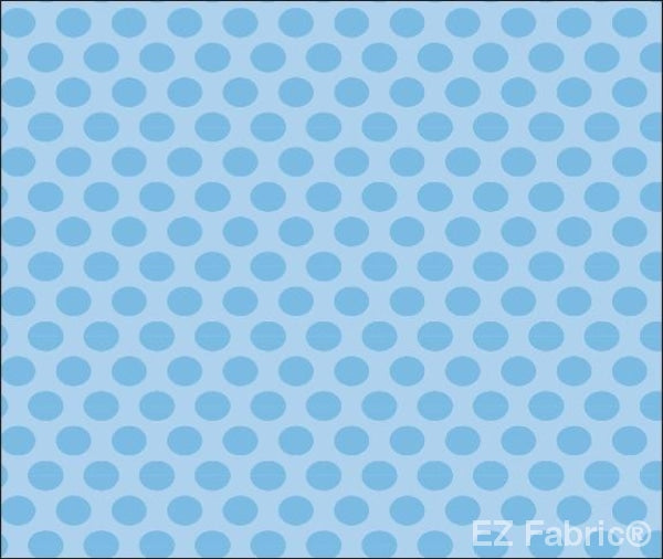 Two Tone Dot Light Blue  Print Minky By EZ Fabric 
