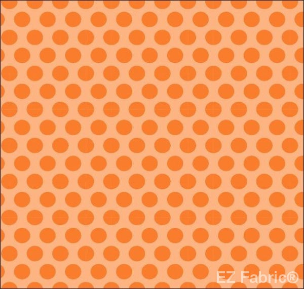 Two Tone Dot Orange Print Minky By EZ Fabric 