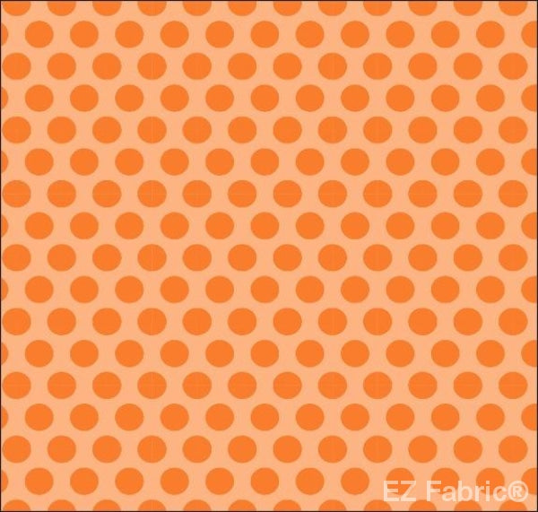 Two Tone Dot Orange Print Minky By EZ Fabric 